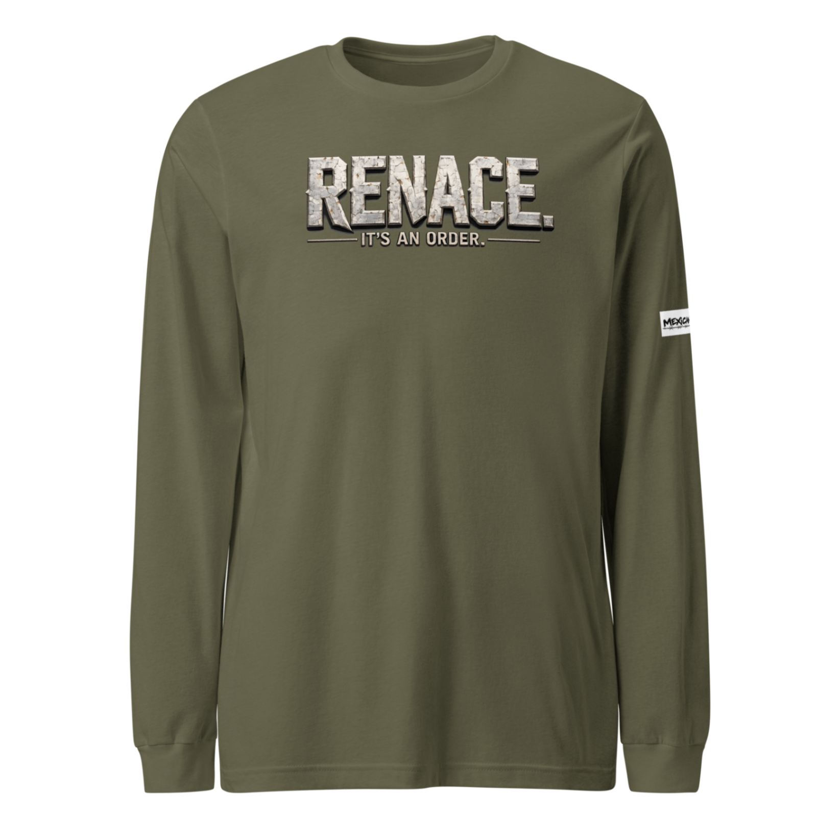 Long sleeve K-34 verde militar con RENACE al frente