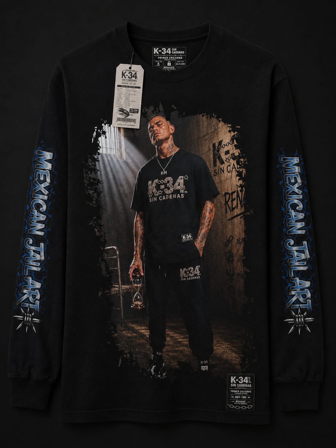 Manga Larga Modelo Oficial K-34 — Negro — K-34 SIN CADENAS®